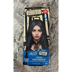 Splat Beetlejuice UV Glow Hair Makeup Bolder Blue 1-Wash Temporary Color 1.5oz